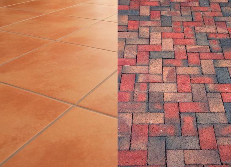 Brick versus ceramic tiles