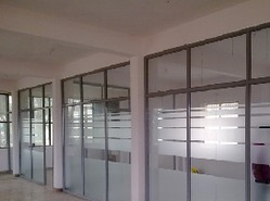Aluminium Door cum partition section