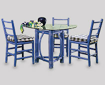 Dining Furniture - Tacuba Chairs, Around a Cocos 3 Legged Rectangle Table