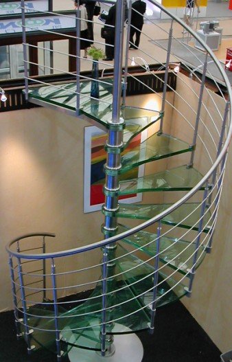 Full glass stairs