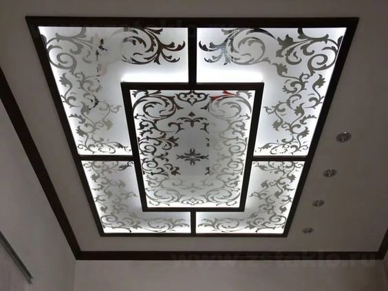 Glass fall ceiling
