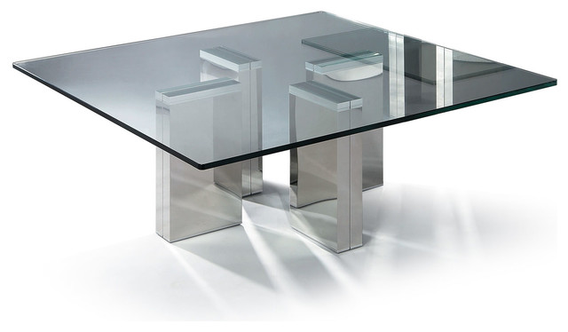Designer glass coffee table
