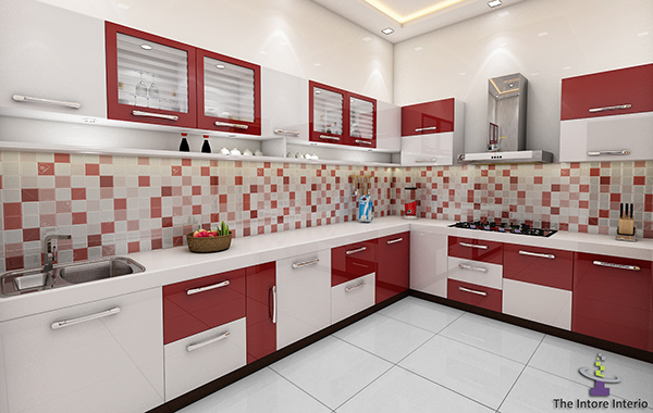 L shape kitchen interior design