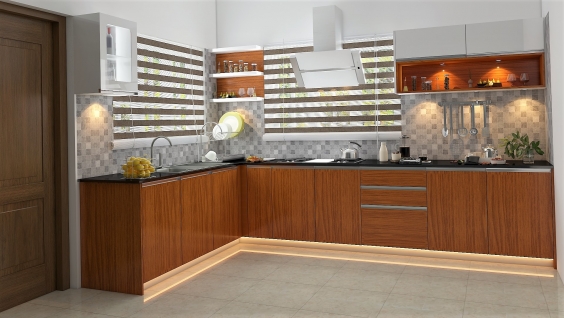 L shape kitchen design