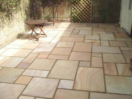 Outdoor stone flooring