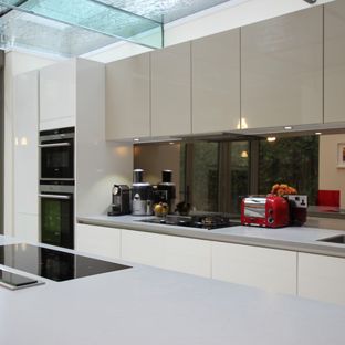 toughened glass modular kitchen