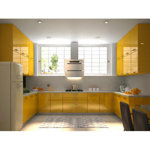 U shape kitchen interior design
