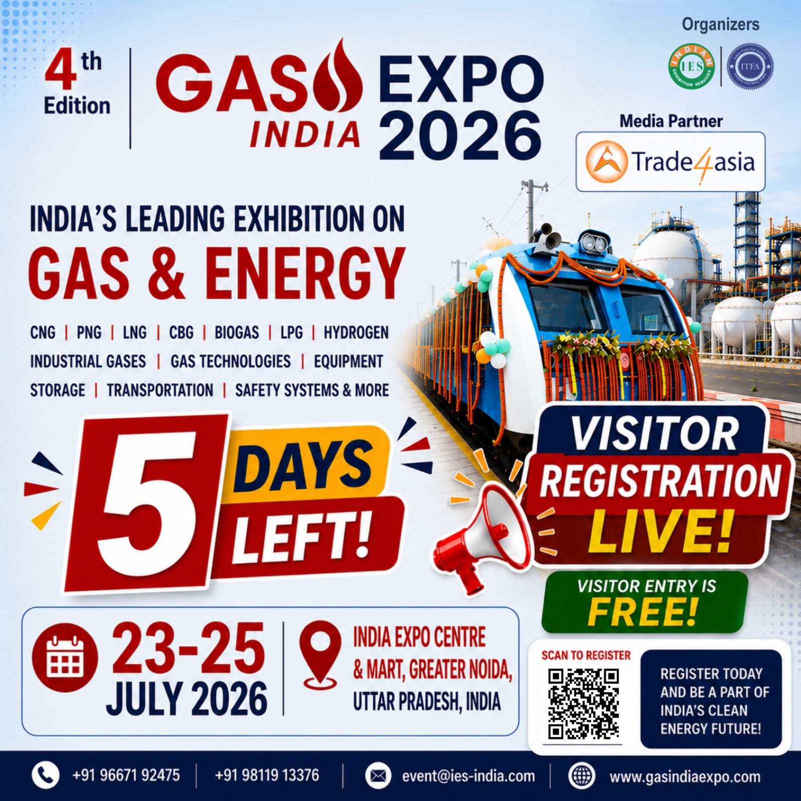 5 Days to Go: Gas India Expo 2026 Visitor Registration is Now Live
