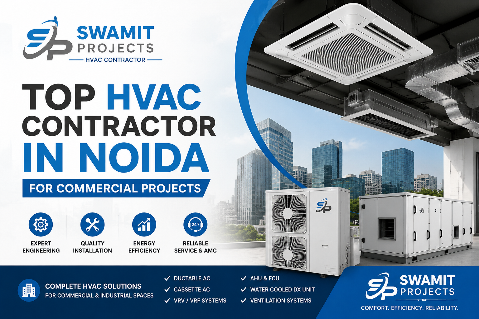 Top HVAC Contractor in Noida for Commercial Projects | Swamit Projects