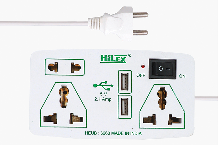 2 Port 2.1 Amp USB with universal sockets, HEPL-6660