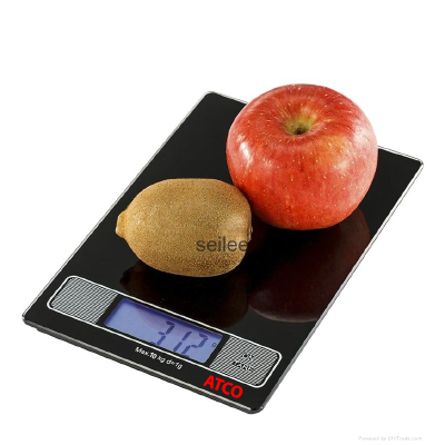 Tempered Glass platform 10kg Backlit LCD Digital Kitchen Scale