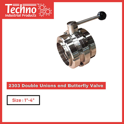 2303 Double Unions End Butterfly Valve