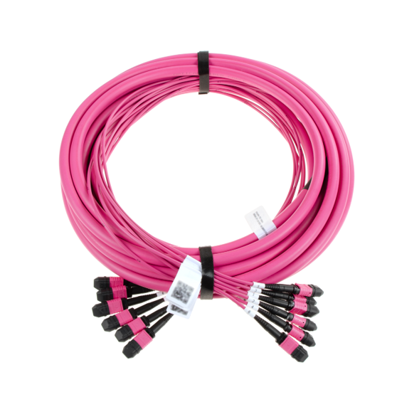96-Core 8×12F MPO/MTP OM4 High-Density Fiber Patch Cable