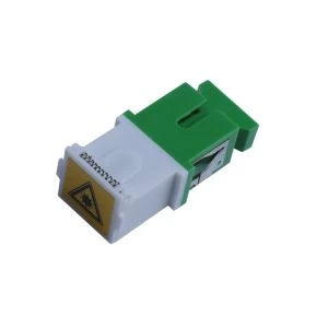 Green White Auto Shutter SC APC Adapter