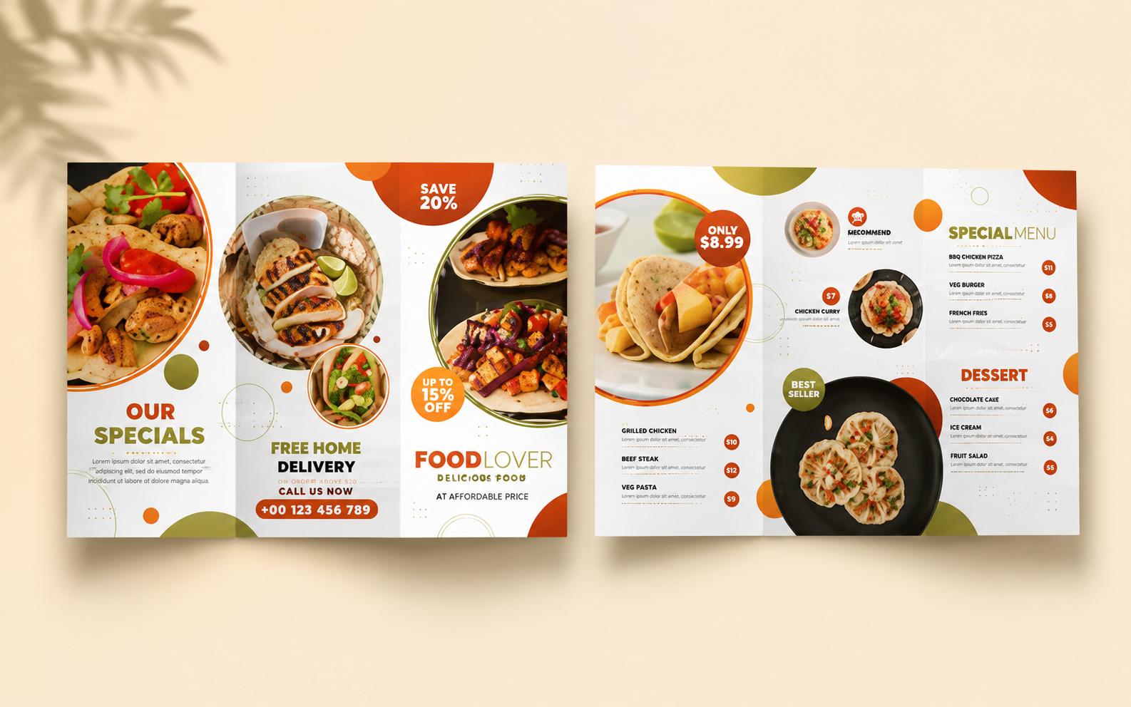 Menu Cards Brochures