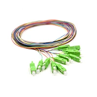 ​SC APC Connector Bundle Fiber Optical Pigtail LSZH 12 Color