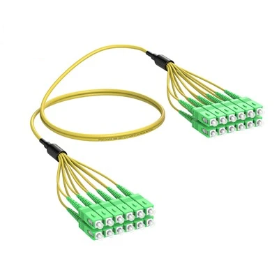 SC To SC Single Mode Fiber Optic Fanout Cable 12F