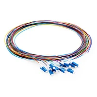 SC UPC 12 Color Fiber Optic Bundle Pigtail 0.9MM 1 Meter