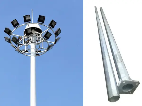 16 Arm High Mast Galvanized Pole