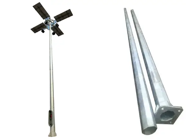 Four Arm High Mast Octagonal Pole