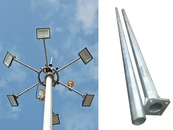 6 Arm High Mast Octagonal Pole