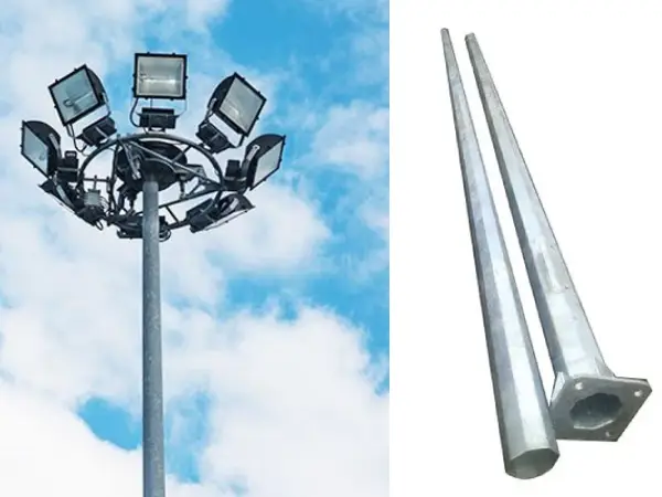 8 Arm High Mast Octagonal Galvanized Pole
