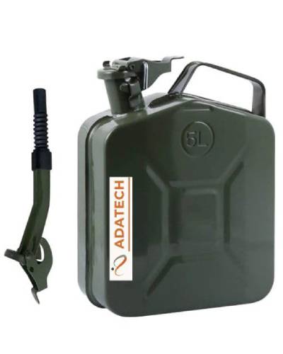 Adatech 5 Ltr Metal Jerry Can With Spout