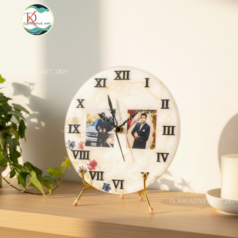 Customized Resin Table Clock