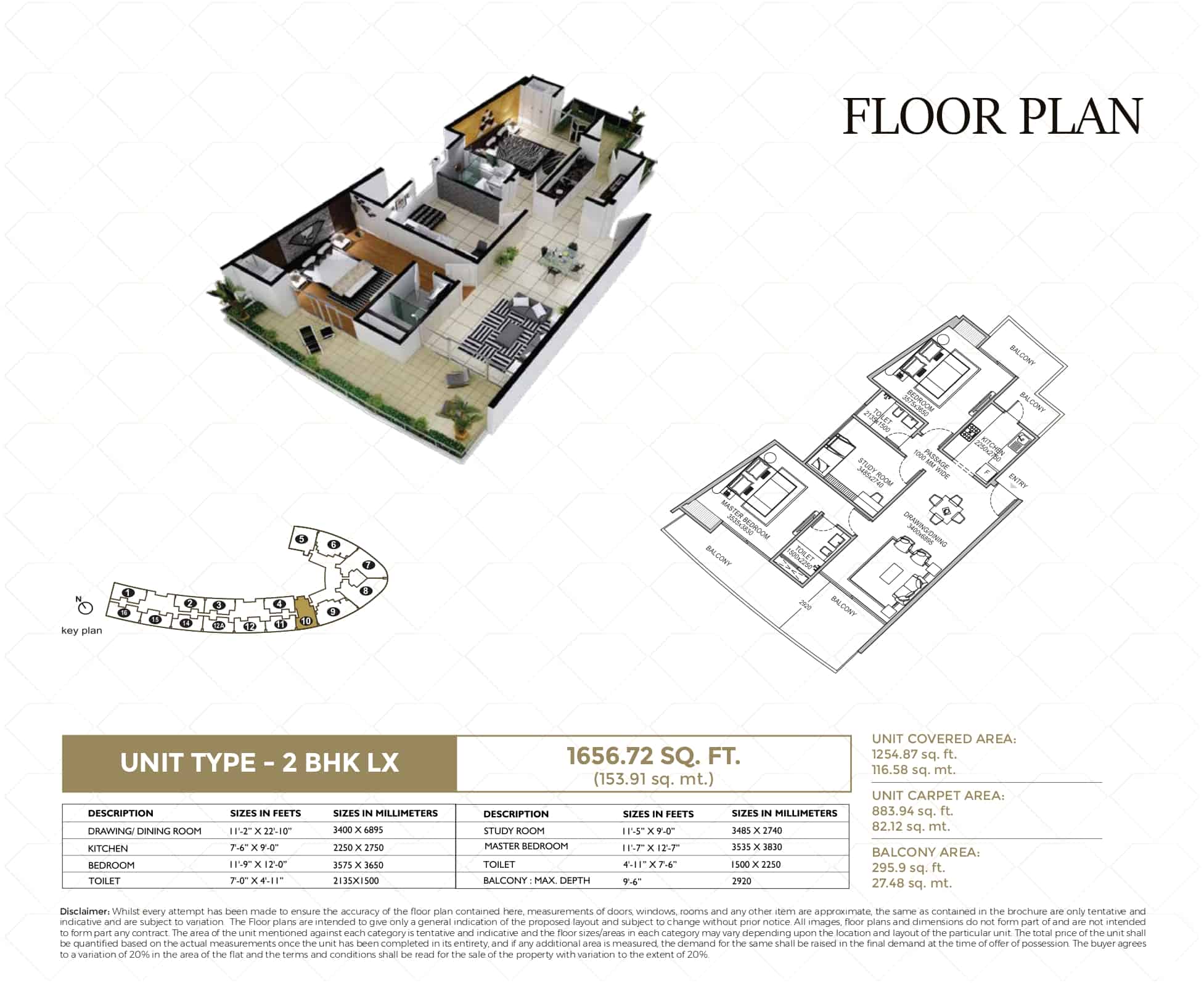 2 BHK Luxury Apartment with Terrace