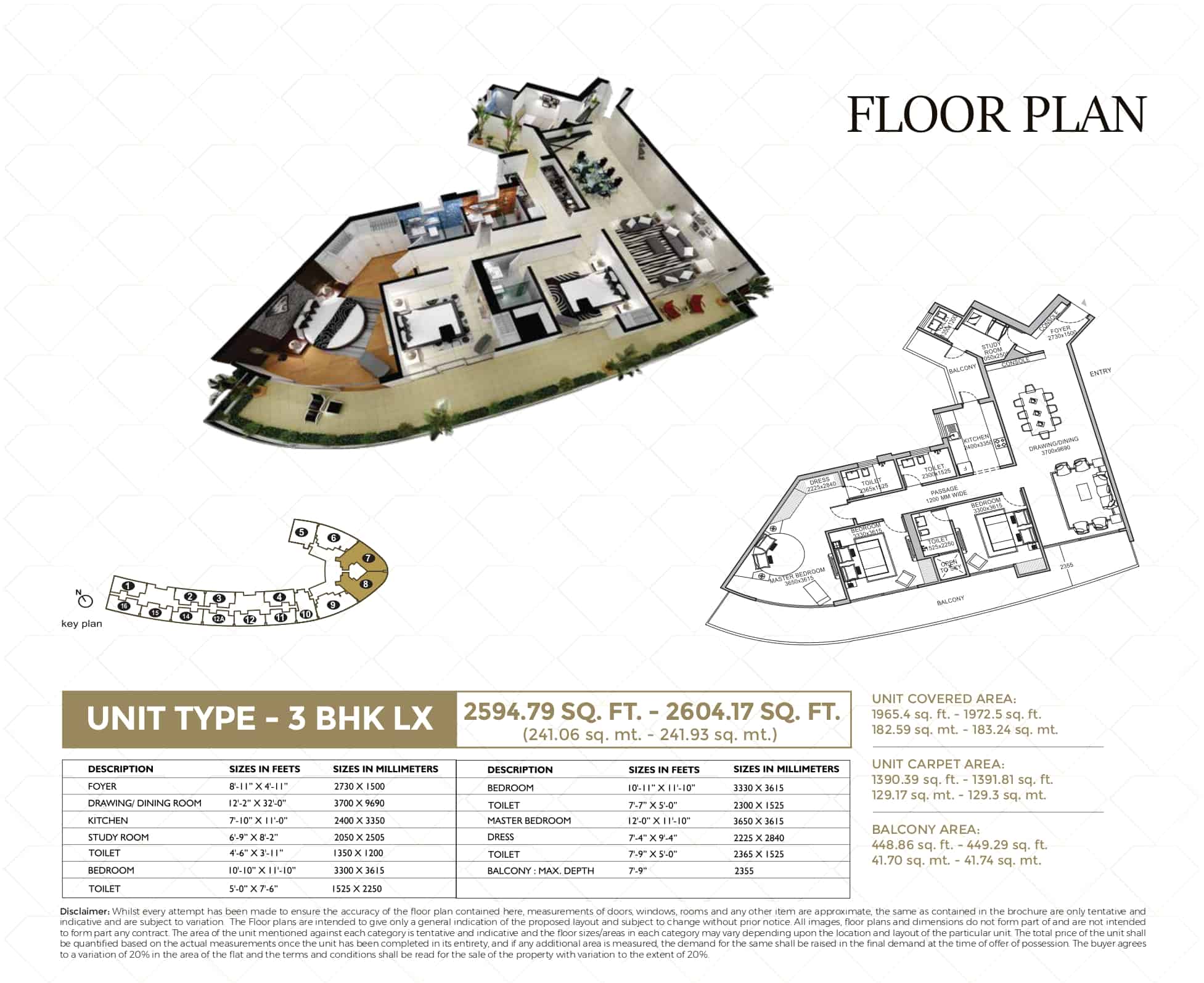 3 BHK Luxury Apartment