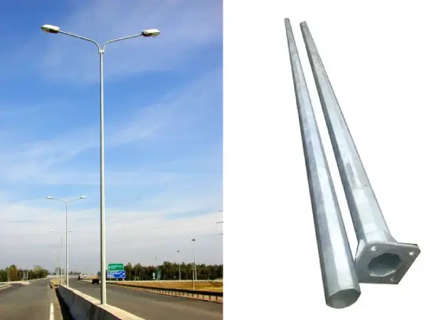 Two Arm High Mast Octagonal Lighting Pole