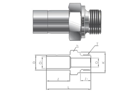 Male Parallel Tube Adapter