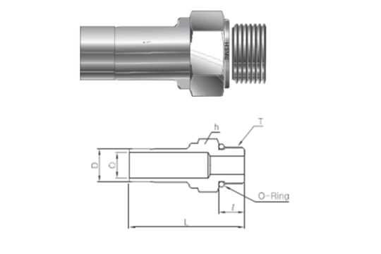 Male SAE Tube Adapter