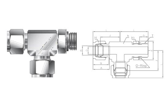Positionable SAE Male Run Tee