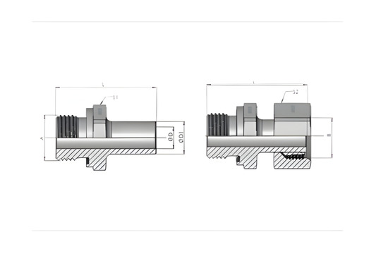 EVGE-M-ED-Standpipe connector Male metric thread