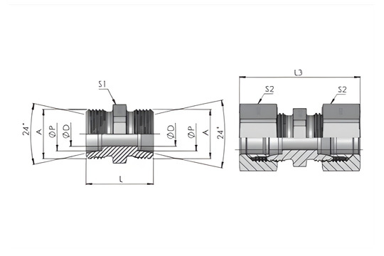 G- Union 24° Cone end