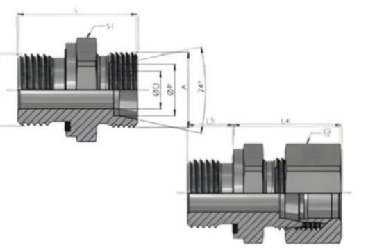 GE-M-ED-Male metric thread