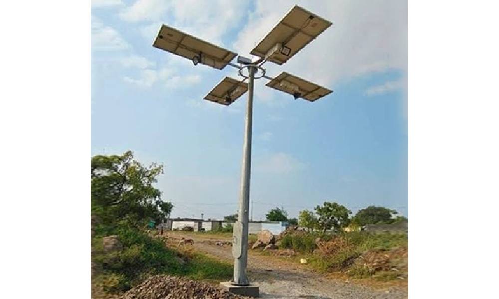 High Mast Solar Panel Structure