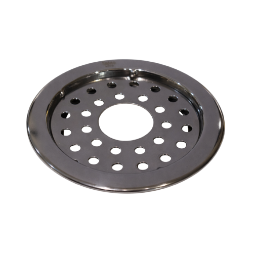 Round Lock Bidding Floor Jali with Hole Glossy SS202