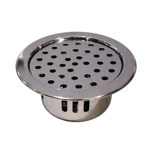 Round Lock Bidding Floor Jali Plain with ACC Glossy SS202