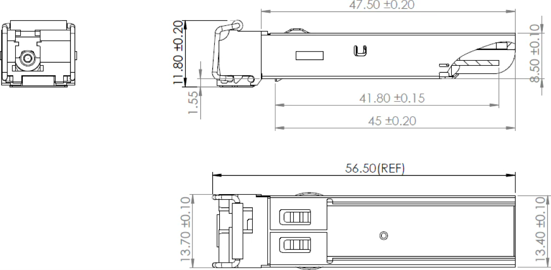 1.25G BiDi SM 1310/1490nm SFP Transceiver Module 40Km 6196