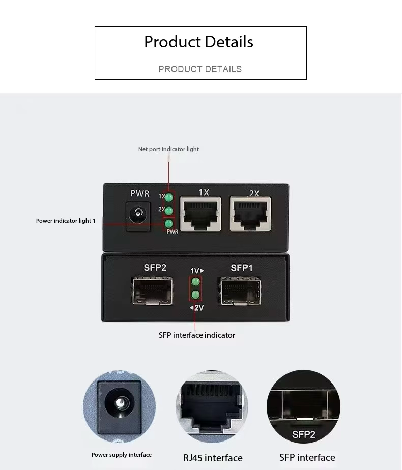 SFP Media Converter 2*SFP Port+ 2* RJ45 Port 6182