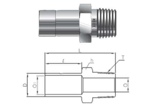 Male BSPT Tube Adapter