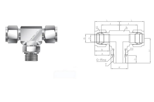 Positionable SAE Male Branch Tee