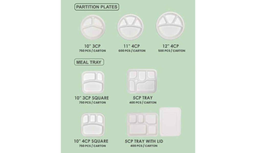 Biodegradable Food Meal Trays