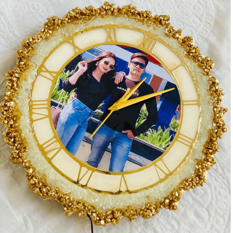 Custom Baby Milestone Resin Clock