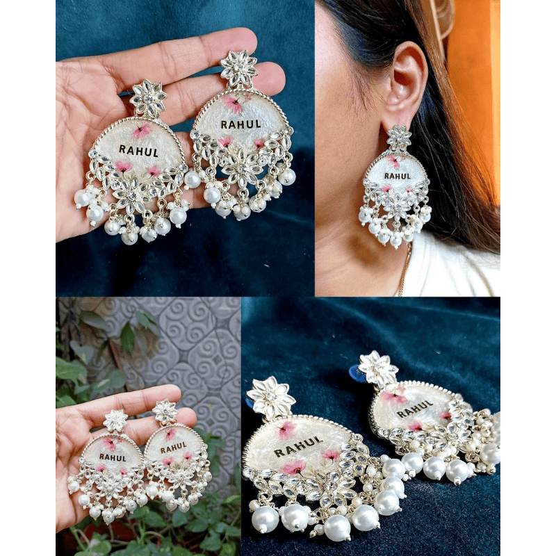 Custom Name Resin Jhumke