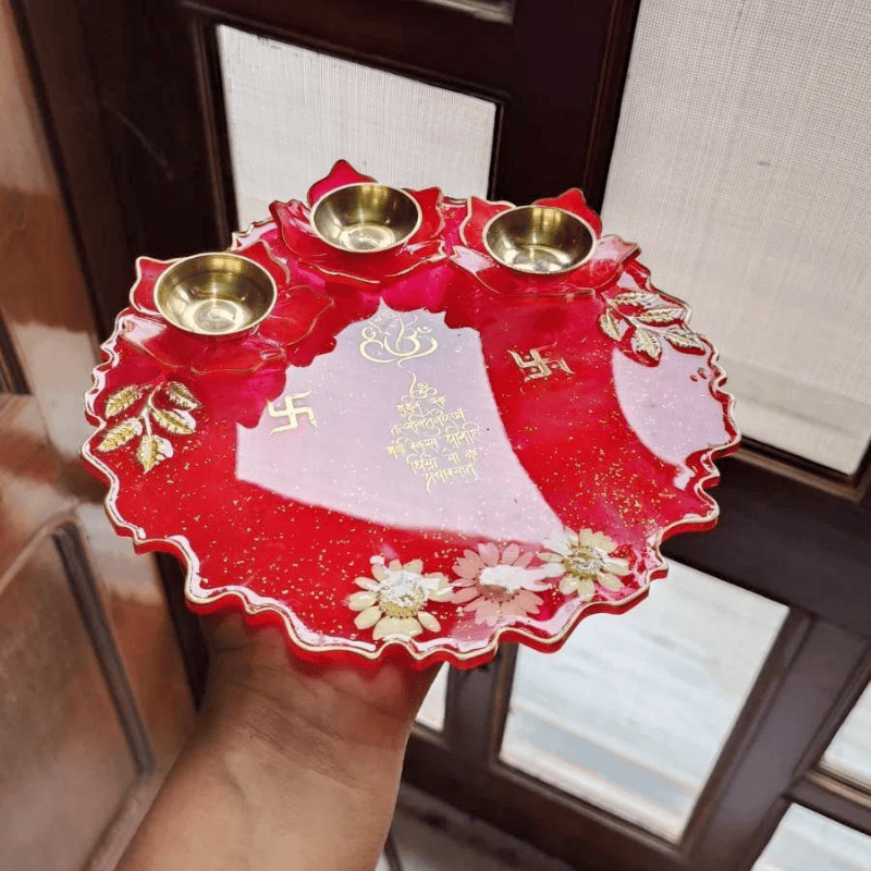 Custom Resin Pooja Thali