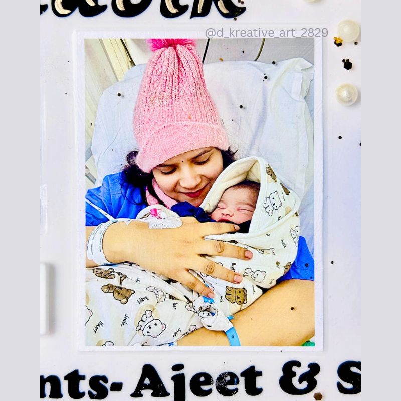 Customized Baby Birth Detail Resin Frame