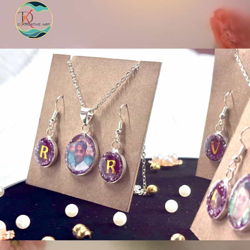 Customized Pendant & Earrings Set